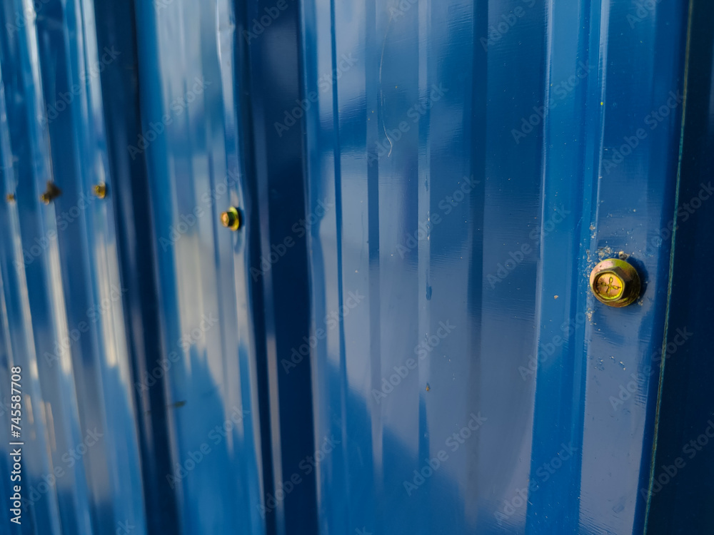 Fototapeta premium background and texture, blue zinc roof