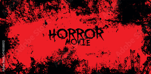horror movie sign on white background	