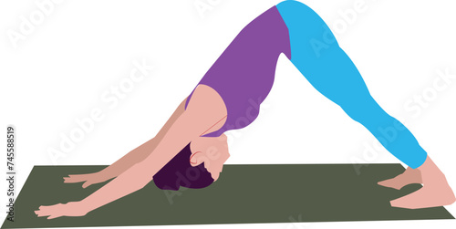 Woman in the yoga pose vector icon. Yoga icon. Woman yoga vector.eps