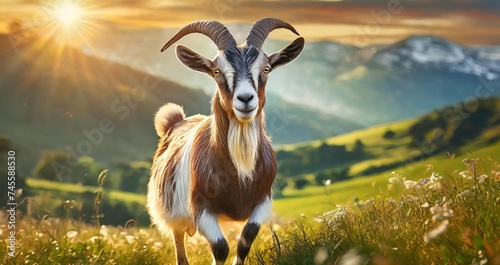 High Quality Goat Images in the Natural Green Environment © Prashant