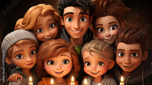 Children's book cartoon style characters