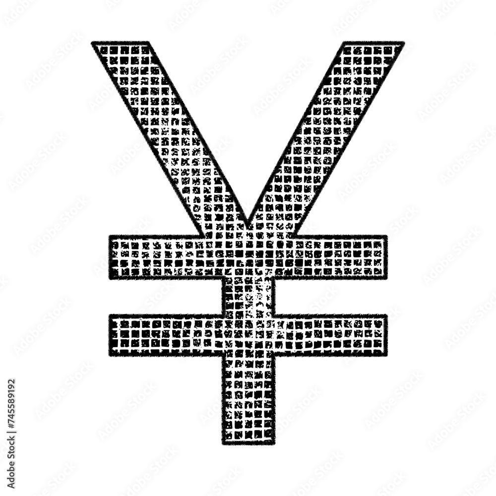 Obraz premium Yen (Japan) and Yuan (PRC) currency symbol 