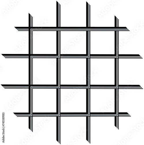 Tic-Tac-Toe (Naughts & Crosses, X's & O's) game grid
