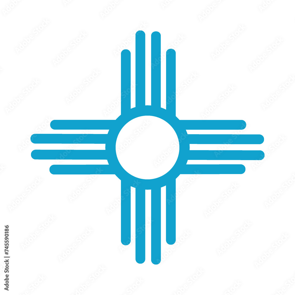 sacred sun symbol of the Zia, an indigenous native American pueblo people 