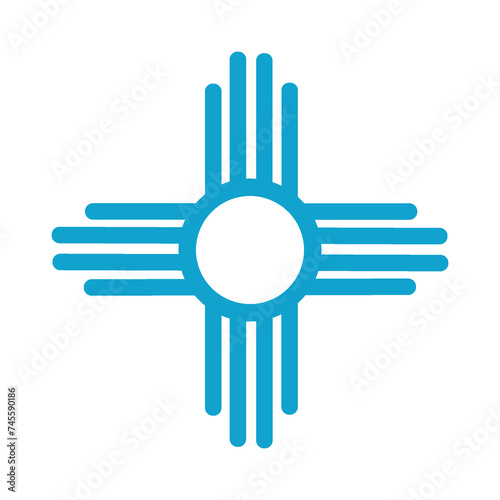 sacred sun symbol of the Zia, an indigenous native American pueblo people 