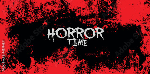 horror time sign on white background	