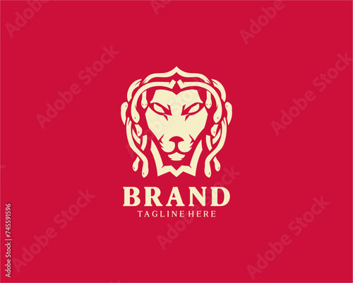 lion medusa logo, logos are easy to remember and easy to apply in various media