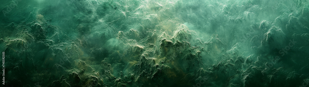 Large Body of Water With Green Algae