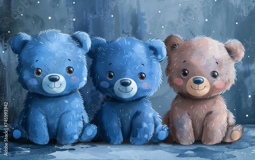 Cartoon lovely Teddy Bear toys. © hugo