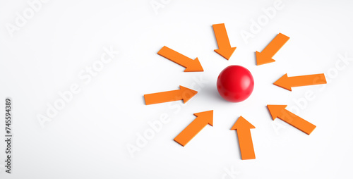 Canvas Print Customer centricity or customer centric culture concept.