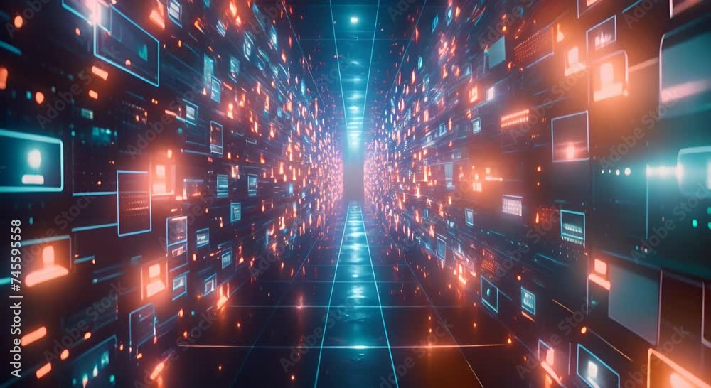 VFX Animated Background with Virtual Social Media Reality ...