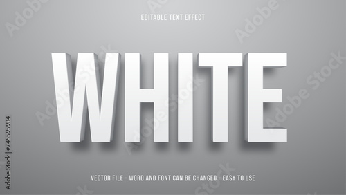 White editable text effect photo