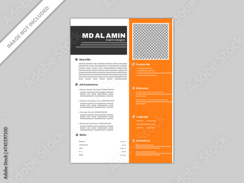 Resume Template, CV Template, Professional Resume Template