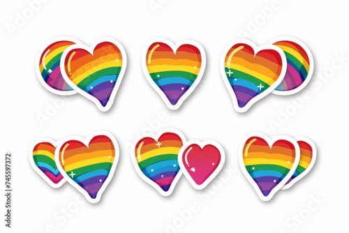 LGBTQ Sticker trans pride sticker design. Rainbow tactful motive magnetic sticker diversity Flag illustration. Colored lgbt parade demonstration food stalls. Gender speech and rights prismatic