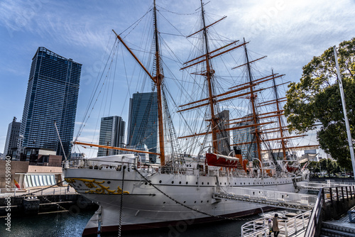 An old Western-style ship docked at Yokohama Port_09