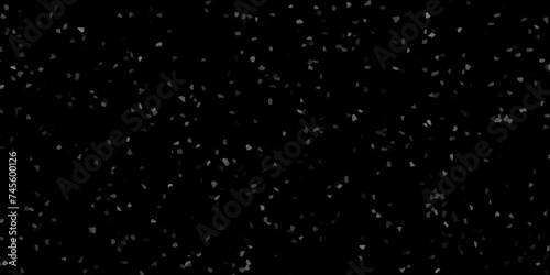 The dust sparks and golden stars shine with special light. Christmas background concept. Large flakes of snow slowly fall down.