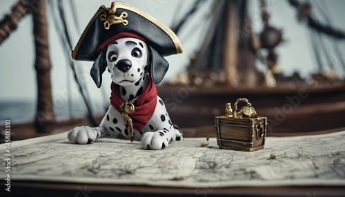Charting the Course to Riches: Dalmatian Pirate Sets Sail © Abdulla