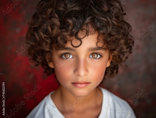 Close Up of a Child With Curly Hair