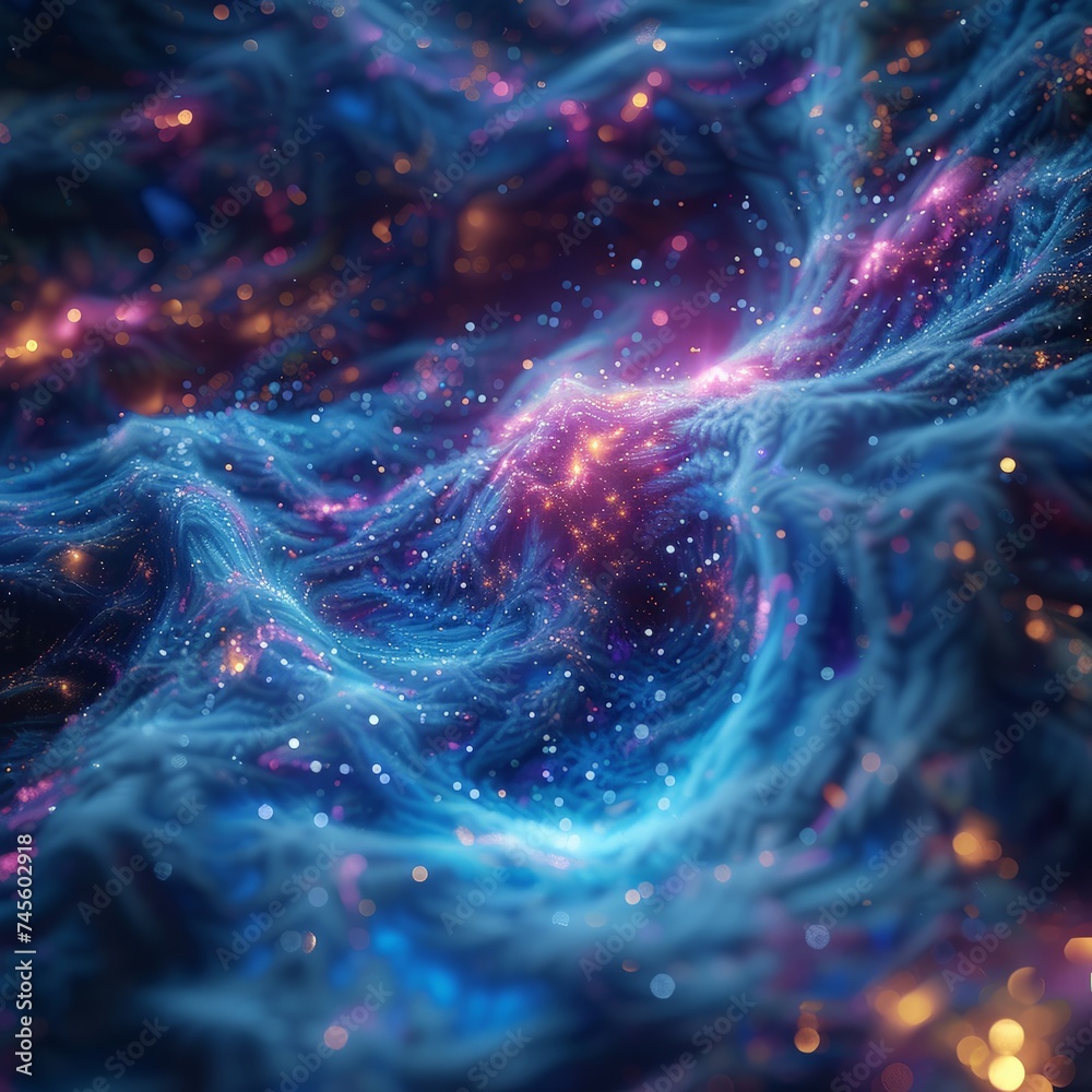 Abstract Cosmic Fibers with Stellar Flares Abstract Cosmic Fibers with Stellar Flares