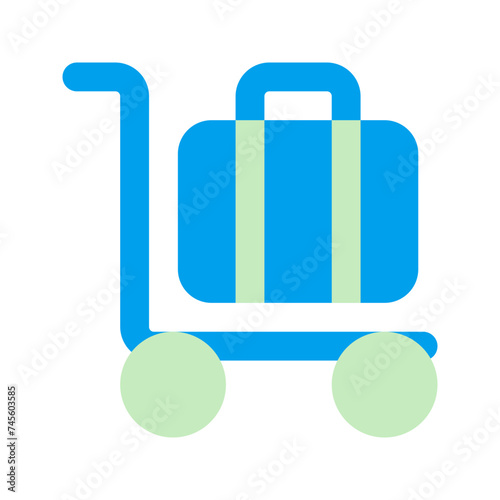 luggage cart duo tone