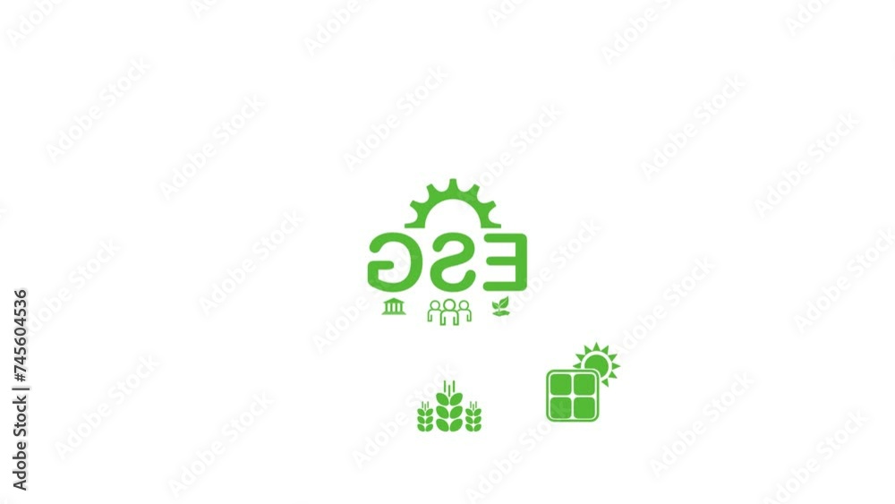 esg icons on white background esg icons on white background