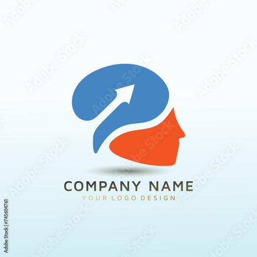 Chatting Mind vector logo design