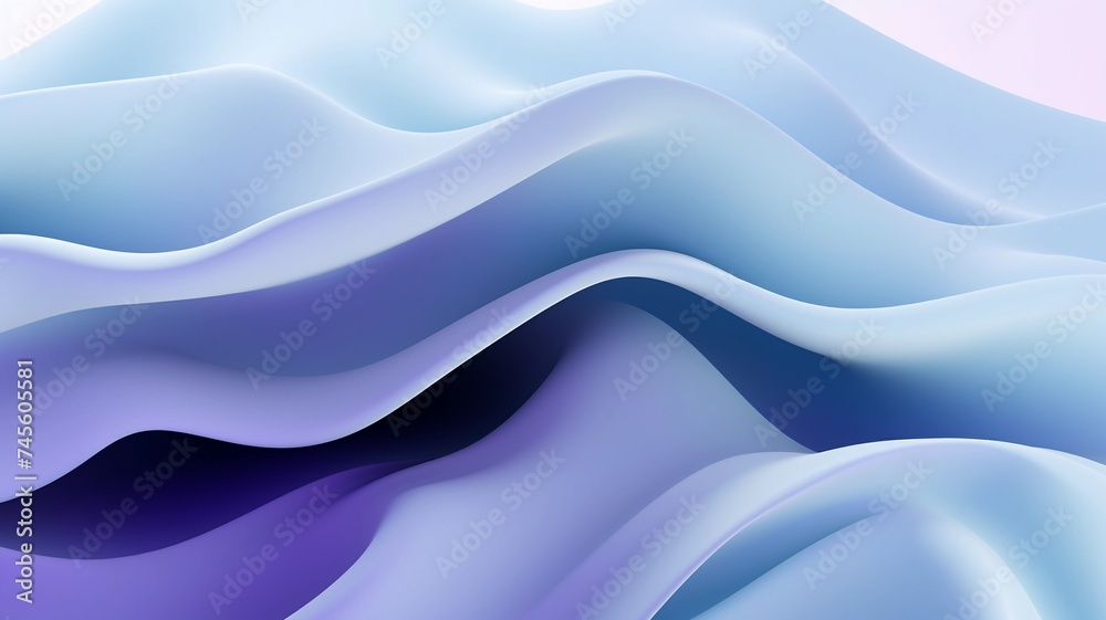 Obraz premium 3D abstract background of purple gradient wavy lines in luxury texture style