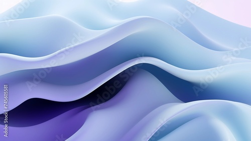 3D abstract background of purple gradient wavy lines in luxury texture style