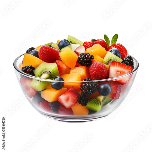 fruit salad isolated on transparent or white background  png