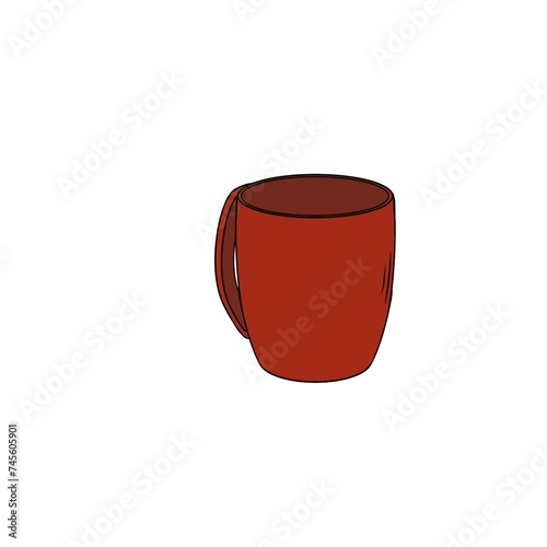red cup on black background