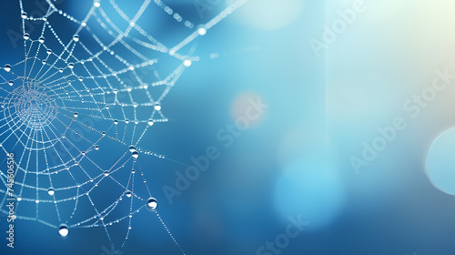 abstract background with frozen spider net,Intricate, Beauty, Frozen beauty, Nature's art, Artistic