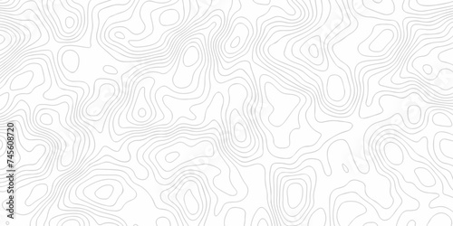  The stylized height of the topographic map in contour, lines. Topography and geography map grid abstract backdrop. creative cartography illustration. Black and white landscape geographic pattern.
