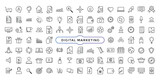 Digital marketing line icons set. Marketing outline icons collection for web and mobile app.