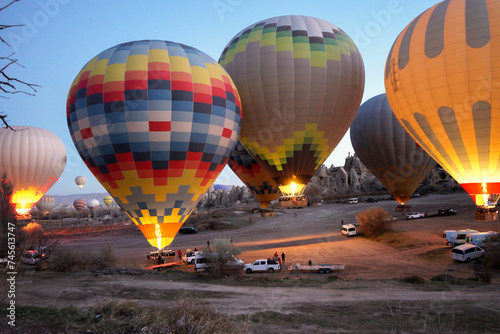 The great tourist attraction of Cappadocia  hot air balloon flight. Cappadocia is known around the world as one of the best places to fly with hot air balloons.