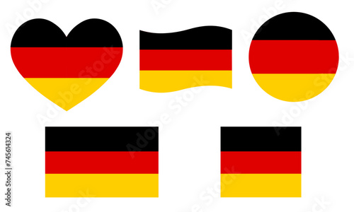 Germany flag icon. Germany nation element set vector ilustration