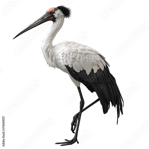 jabiru stork isolated on transparent background, png photo