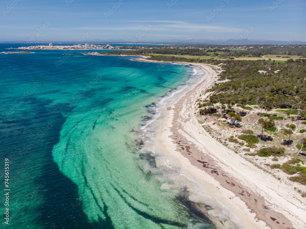 Es Carbo beach, Ses Salines, Mallorca, Balearic Islands, Spain