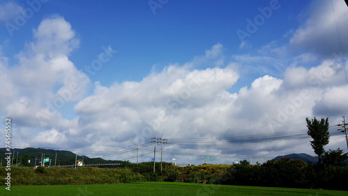 sky over the field photo