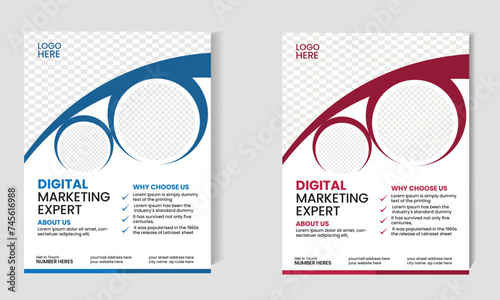 Excellent the best business expert marketing design flyer template	