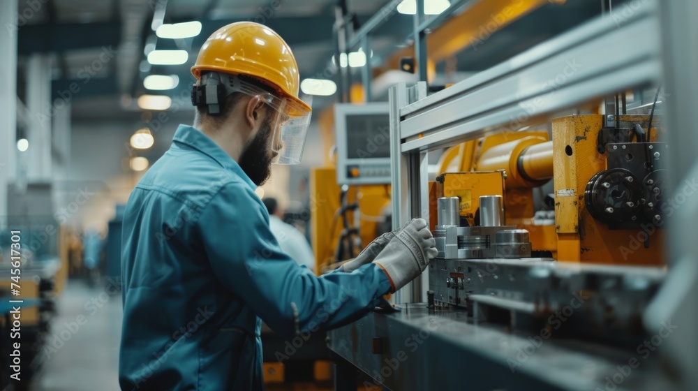 Engineers and factory managers wearing safety helmet inspect the machines in the production. inspector opened the machine to test the system to meet the standard. machine, maintenance Engineers and factory managers wearing safety helmet inspect the machines in the production. inspector opened the machine to test the system to meet the standard. machine, maintenance