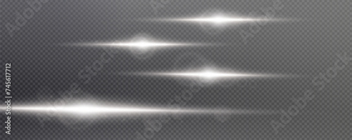 Set of realistic vector gold and white stars png. Set of vector suns png. Golden flares with highlights.Horizontal light lines, laser, flash.	
