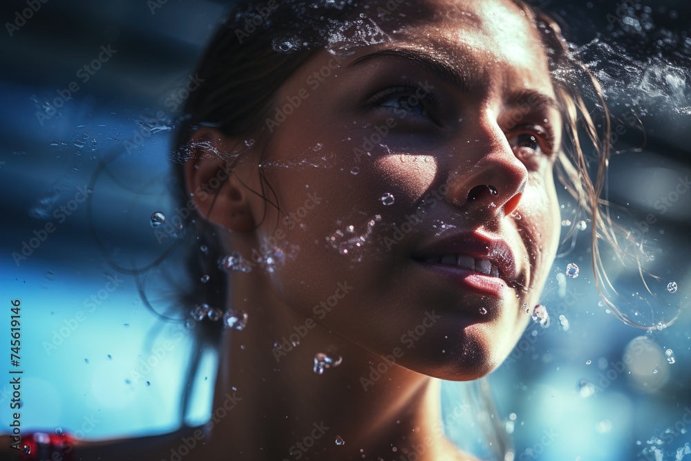 female swimmer at the swimming pool female swimmer at the swimming pool
