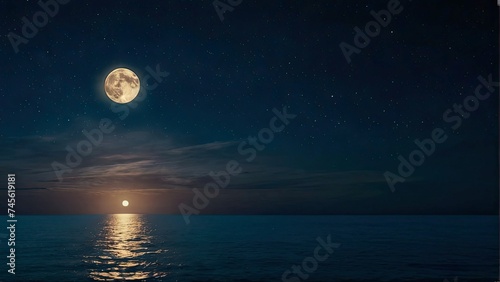 The night brings a serene scene of the moonlit sky arching over the calm sea.