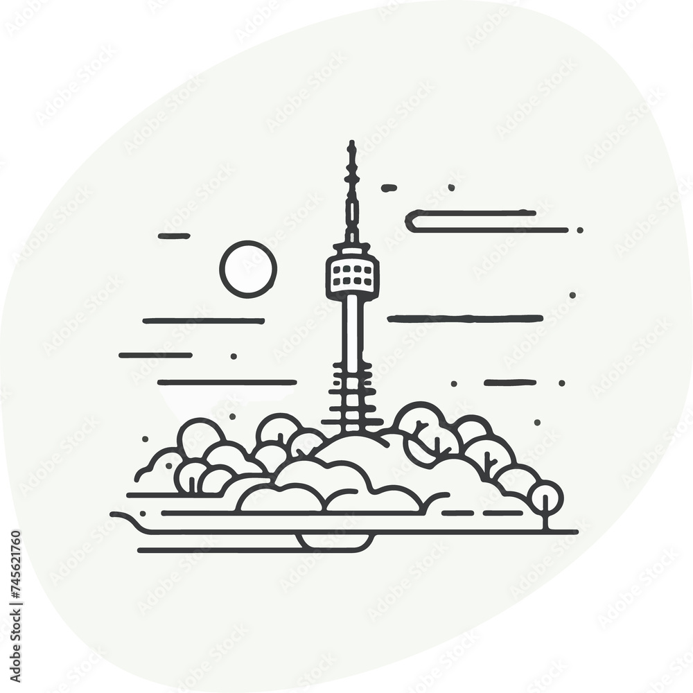 Tower illustration created by artificial intelligence.