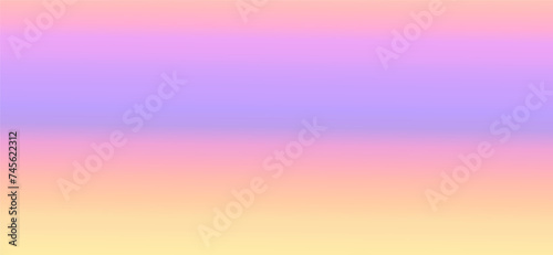 Purple sunset gradient background. Bright blurry summer sunrise. Banner yellow-lilac