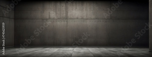 Amazing panoramic view of blue concrete wall texture rough cement retro background vintage from Generative AI