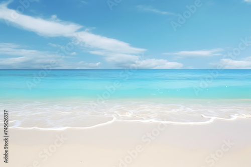 Beautiful beach and tropical sea in , Japan. Nature background.