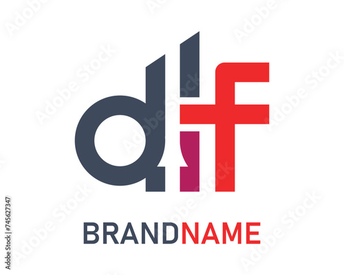 Letter df logo design template