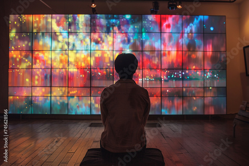 Interactive digital wall art that changes artwork based on viewer preferences and mood