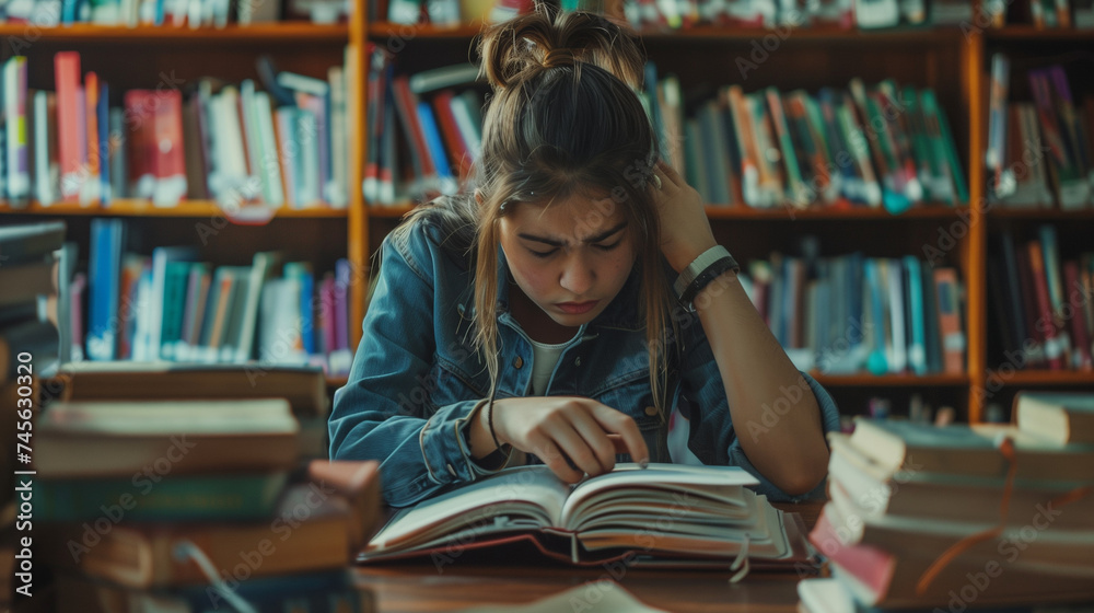 a student struggling with a difficult concept. frustrated and stressed. the challenges of learning a student struggling with a difficult concept. frustrated and stressed. the challenges of learning